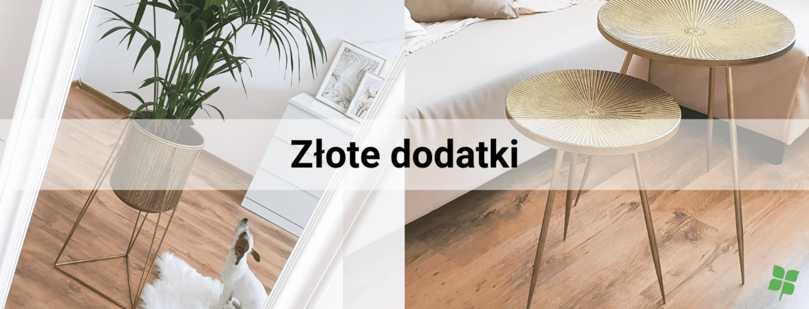złote dodatki do domu